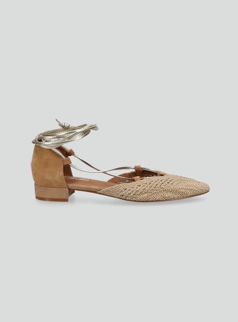 Zapato Casual Efecto Tejido Lace Up Mujer-1