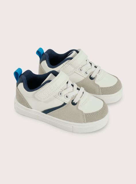 Zapatilla Urbana Detalle Color Velcro Cordón Niño-1