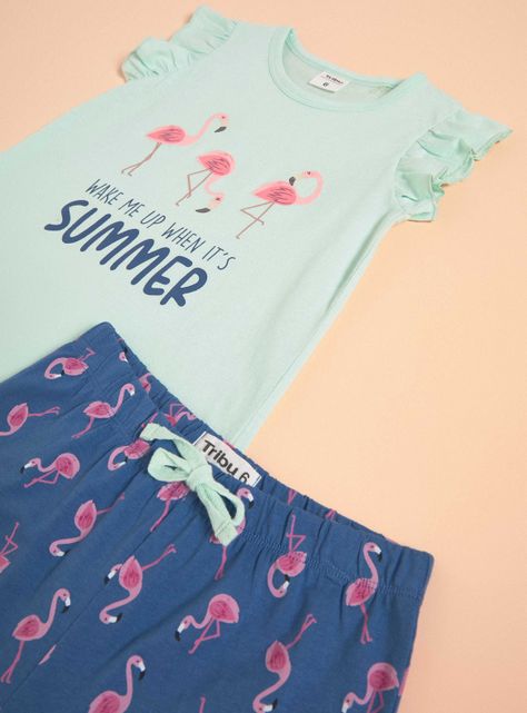 Pijama Manga Vuelos , Print con Brillos-2