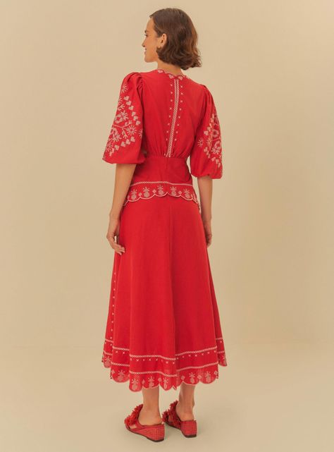 Vestido Largo Manga Abullonada y Aperturas-1