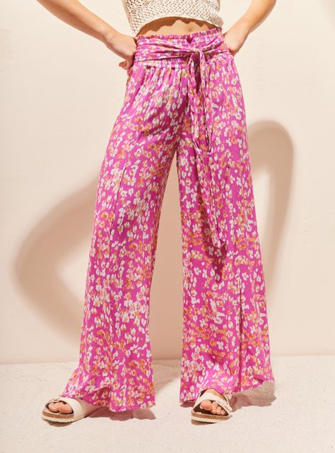 Pantalón Estampado Floreado-0