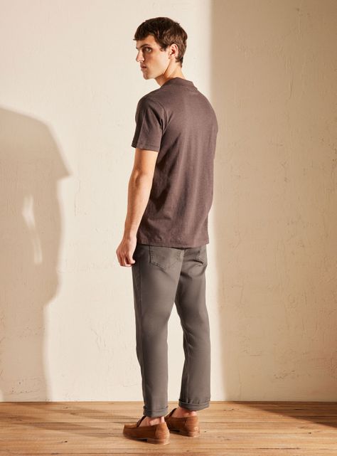 Pantalon 5 Bolsillos Slim con Spandex Colores Moda-5