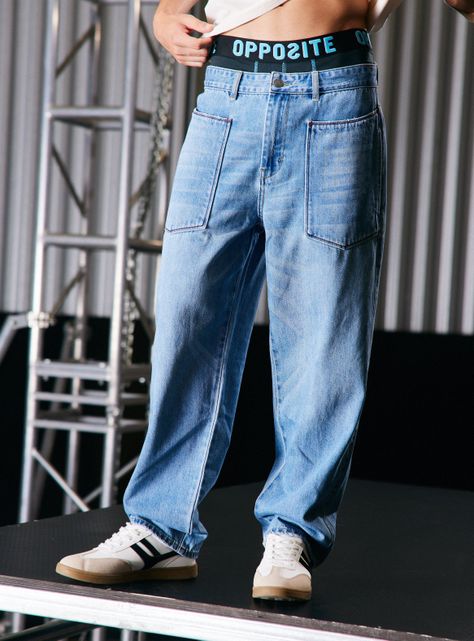 Jeans Baggy Desestructurado-0