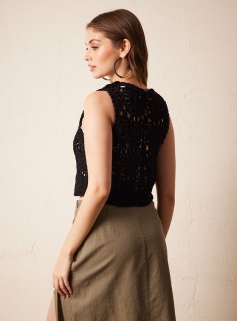 Chaqueta Tipo Bolero de Crochet-1