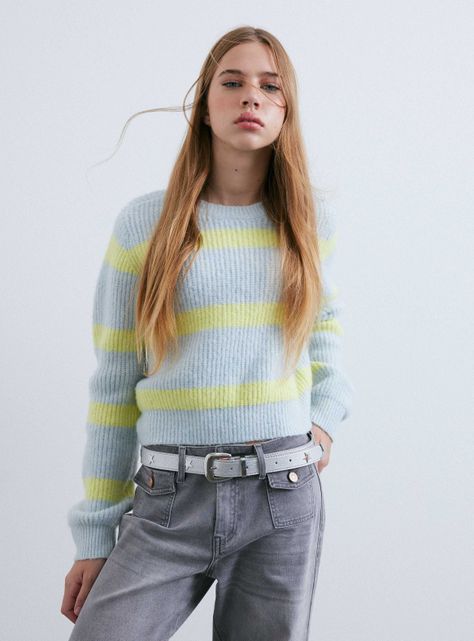 Sweater Rayas Crop-0