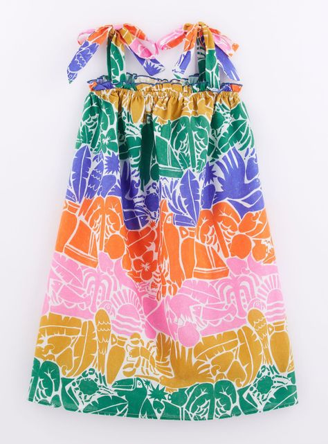 Vestido Niña Color Block Arcoíris-1