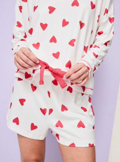 Pijama Manga Larga Pantalón Corto Full Print-2