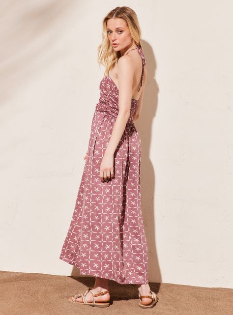 Vestido Largo Halter Estampado-5