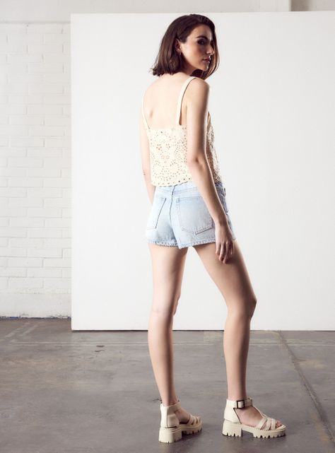 Falda Short Cierre Metálico-5