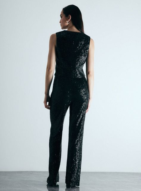 Blazer Vest de Lentejuelas-5