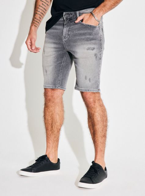 Bermuda Knit Denim Tono Medio-0