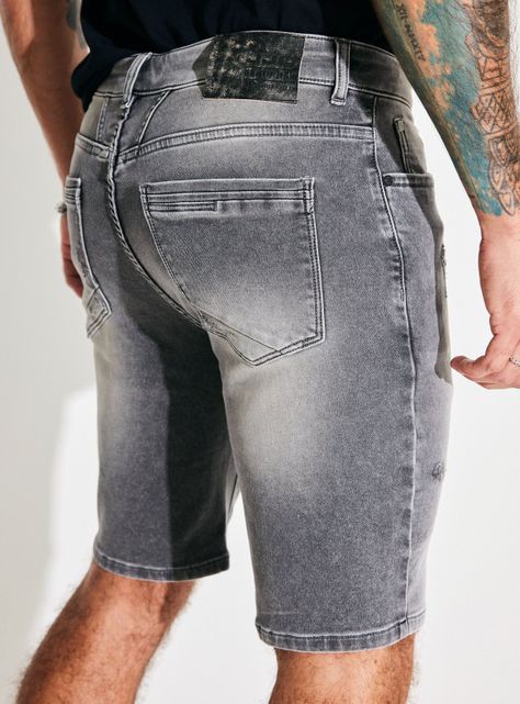 Bermuda Knit Denim Tono Medio-3