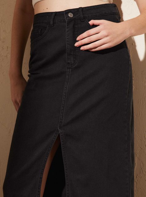 Falda Falda Larga Denim-2