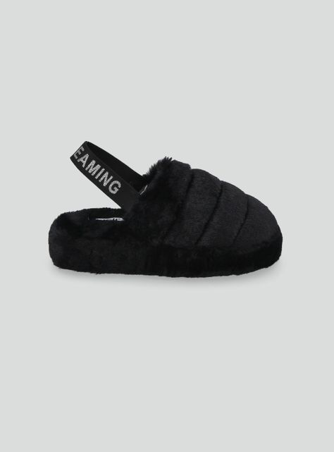 Pantufla Peluda con Elástico eneEl Talón Niña-1