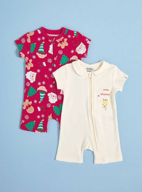 Conjunto de Enteritos con Estampados Navideños-0