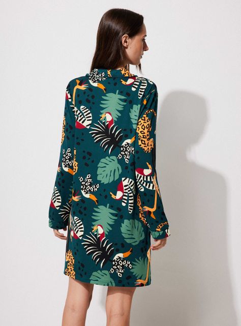 Camisa de Dormir Camisero Full Print Peach-1