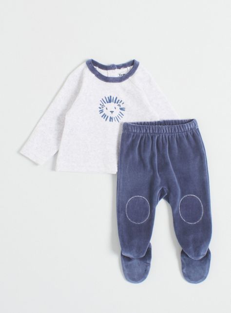 Conjunto con Polera Estampada y Pantalón con Rodilleras-0