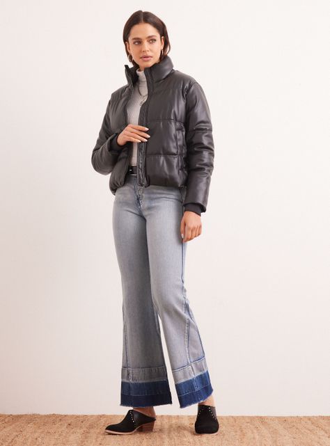 Chaqueta Tipo Puffa con Forro en Polar-4