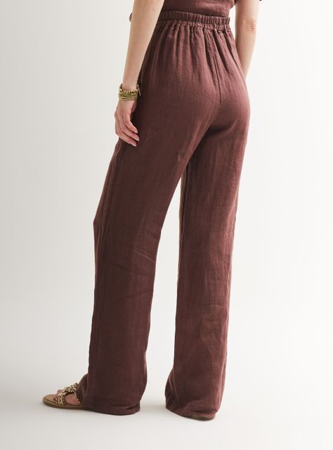 Pantalón Ancho Lino Ajuste-1