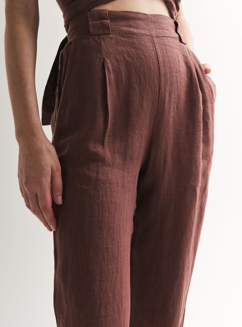 Pantalón Ancho Lino Ajuste-2