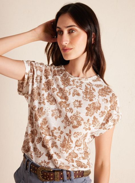 Polera Estampada con Borde Asimétrico-2