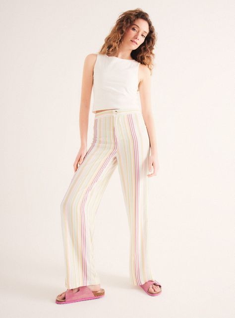 Pantalón Botón Fluido-4
