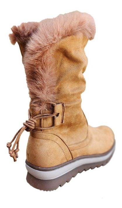 Botas Caña Alta Mujer Casual Tendencia Otoño Invierno Café - 7139-2