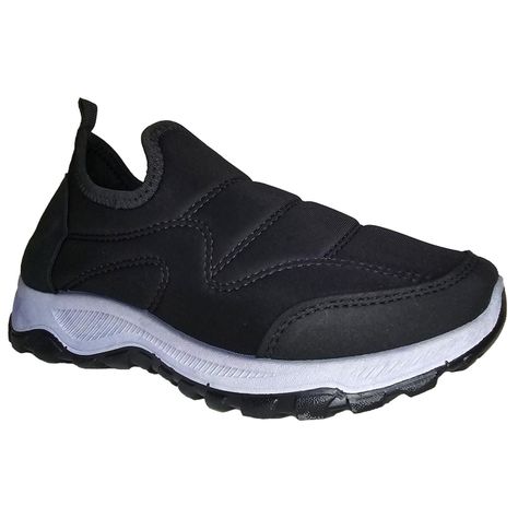 Zapatillas Deportivas Transpirables Caminata Negro Clasic 7612-1