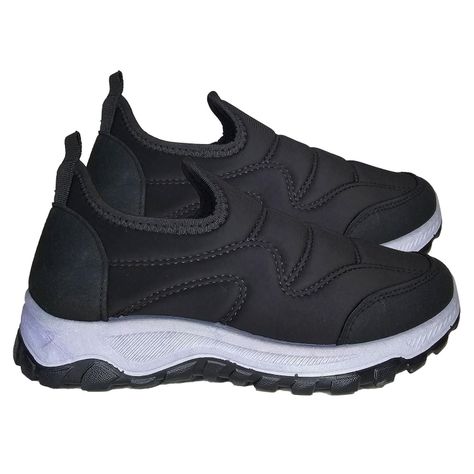 Zapatillas Deportivas Transpirables Caminata Negro Clasic 7612-2