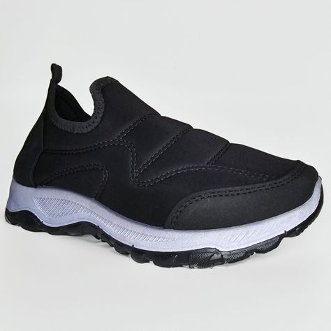 Zapatillas Deportivas Transpirables Caminata Negro Clasic 7612-4