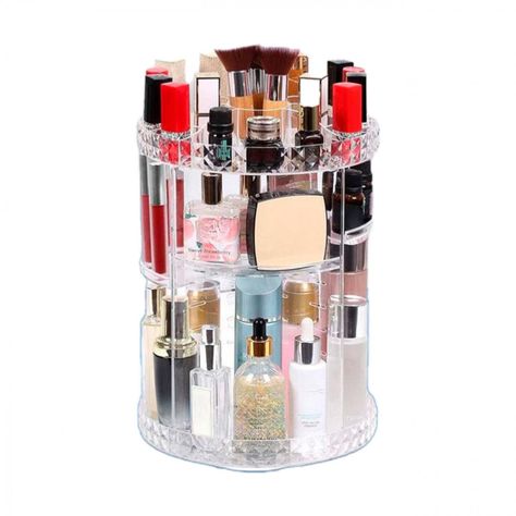 Organizador de Cosmeticos Giratorio de 360° Transparente-0