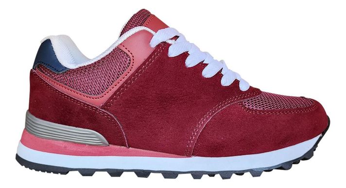 Zapatilla Deportiva Casual Toda Ocasion Burdeo 7455-0