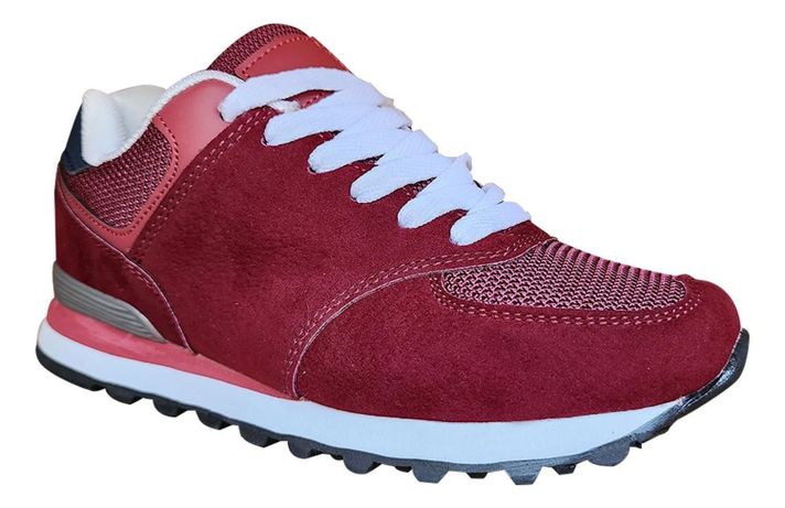 Zapatilla Deportiva Casual Toda Ocasion Burdeo 7455-1