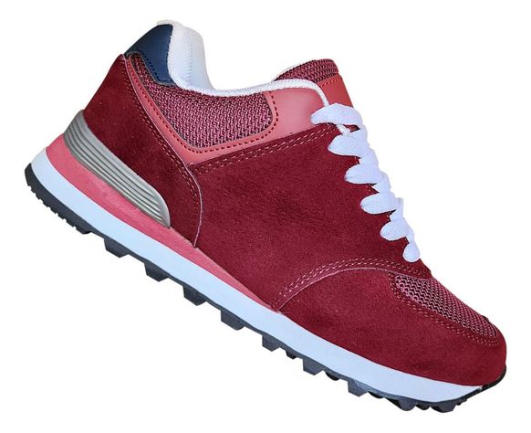 Zapatilla Deportiva Casual Toda Ocasion Burdeo 7455-2