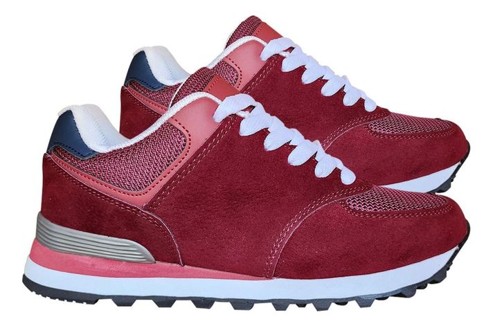 Zapatilla Deportiva Casual Toda Ocasion Burdeo 7455-3
