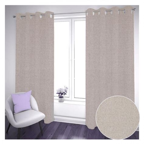 Cortina Black Out 2 Paños Decorativa Beige Textura N°20 (140X230)-0