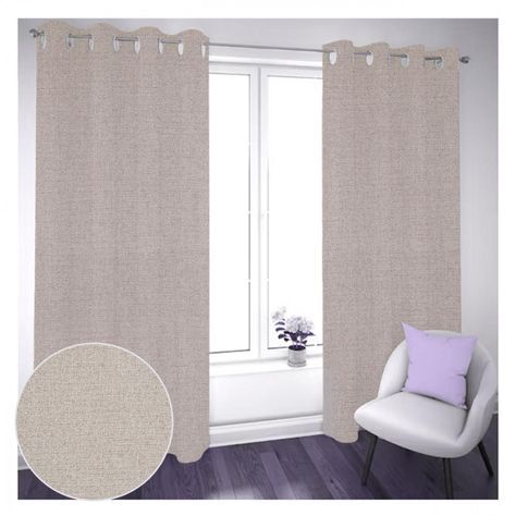 Cortina Black Out 2 Paños Decorativa Beige Textura N°20 (140X230)-1