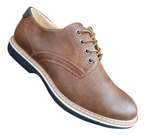 Zapato De Hombre Casual Oxford Cuero Pu - Camel - 7118-0