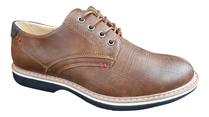 Zapato De Hombre Casual Oxford Cuero Pu - Camel - 7118-1