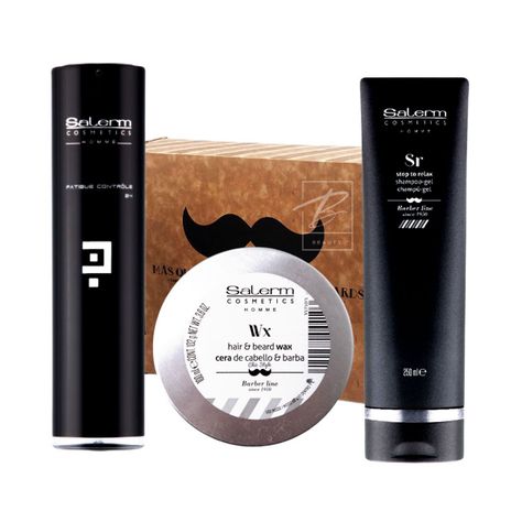 SALERM Homme Pack Barba Crema+  Shampoo+  Cera-0