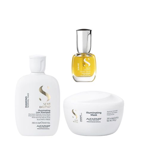 Kit regalo Alfaparf Diamond Brillo Shampoo + Mascara + Cristal-1