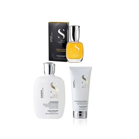 ALFAPARF Kit Serum+  Shampoo+  Acondicionador Diamond Iluminador-0