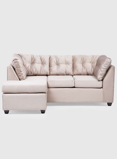 Seccional Bonsai Felpa Beige-1