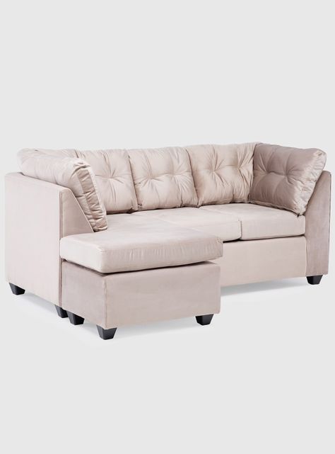 Seccional Bonsai Felpa Beige-2