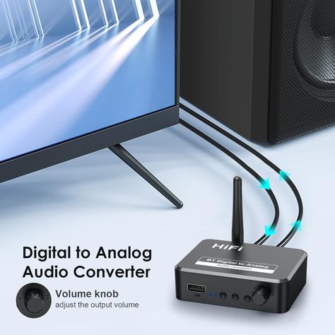 Convertidor Audio Optico Digitala Analogo Receptor Bluetooth-3