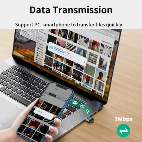 Adaptador Receptor Transmisor Bluetooth 5.4 USB Notebook PC-4