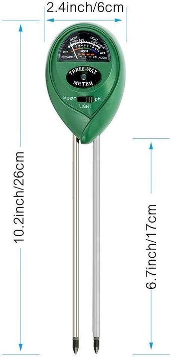 Medidor Humedad Ph Suelo 3en1 Plantas Jardin No Usa Bateria-2