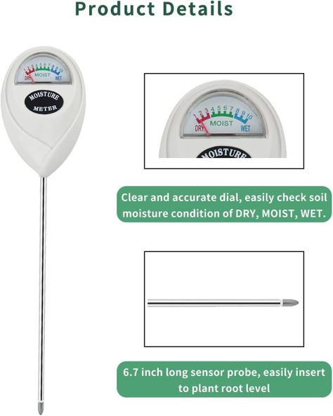 Medidor Humedad Suelo Para Plantas Jardin No Usa Bateria-2