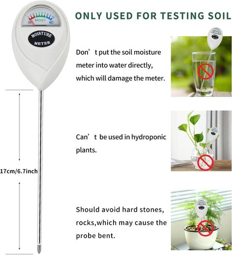 Medidor Humedad Suelo Para Plantas Jardin No Usa Bateria-4