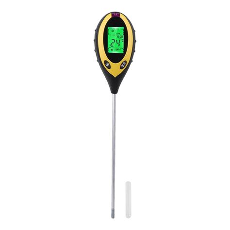 Medidor Ph Humedad Suelo Temperatura 4 En 1 Con Iluminacion-0